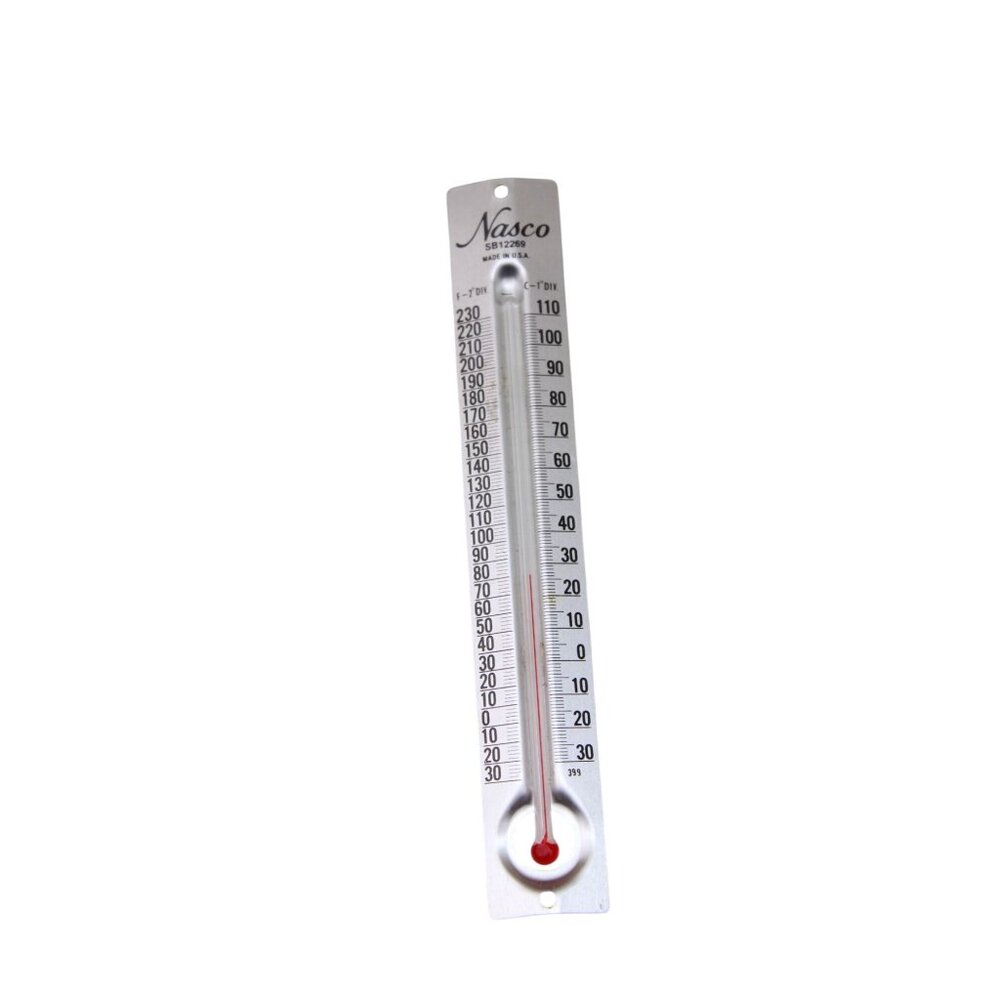 Nasco Thermometer Vintage SB12269 Aluminum Wall 92898
